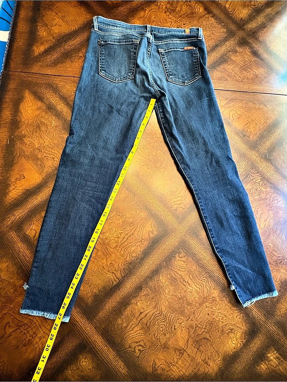 7 For all Mankind Ankle Skinny Jeans Waist 30 Blue
